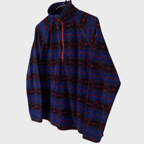 Eddie Bauer Quest Fleece Aztec Quarter-Zip Women's Large Long-Sleeve Pullover - Picture 2 of 12